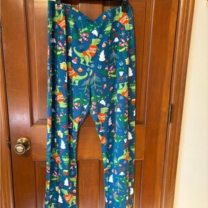 Playful Holiday Print Pajama Pants